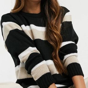 Oversized striped sweater